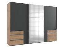 Kleiderschrank >Level36 A< (B/H/T: 300x216x65 cm) in Plankneiche-Nachbildung