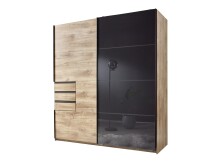 Kleiderschrank >Oldenburg< (B/H/T: 180x198x65 cm) in Artisan-Eiche-Nachbildung