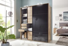 Kleiderschrank >Oldenburg< (B/H/T: 180x198x65 cm) in Artisan-Eiche-Nachbildung