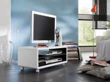 TV-Board >Jeffrey< in weiß-schwarz aus MDF -...