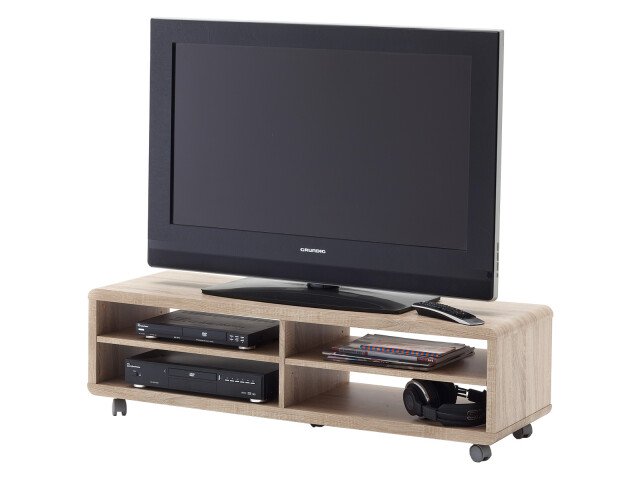 TV-Board >Jeffrey< in Eiche sägerau aus MDF - 120x35x39cm (BxHxT)