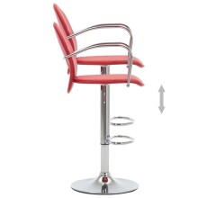 Barhocker >Jetzendorf-I< (B/H/T: 49x108x53 cm) in Rot - 49x108x53cm (BxHxT)