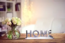 Dekofigur >Home I< (L/B/H: 22x7x4 cm) in Silbern...