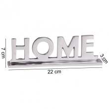 Dekofigur >Home I< (L/B/H: 22x7x4 cm) in Silbern aus Aluminium - 22x7x4 (LxBxH)