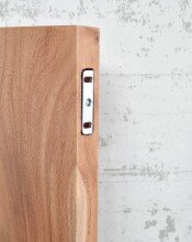 Wandregal >Gmünd< (B/H/T: 60x4x26 cm) in Akazie aus Massivholz - 60x4x26 (BxHxT)