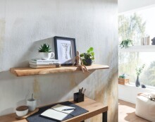 Wandregal >Gmünd< (B/H/T: 100x4x26 cm) in Akazie - 100x4x26 (BxHxT)