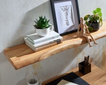 Wandregal >Gmünd< (B/H/T: 100x4x26 cm) in Akazie - 100x4x26 (BxHxT)