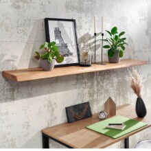 Wandregal >Gmünd< (B/H/T: 160x4x26 cm) in Akazie - 160x4x26 (BxHxT)