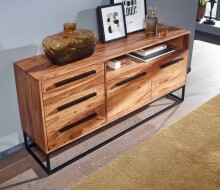 Sideboard >Morena< (B/H/T: 165x80x40 cm) in Sheesham - 165x80x40 (BxHxT)