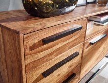Sideboard >Morena< (B/H/T: 165x80x40 cm) in Sheesham - 165x80x40 (BxHxT)