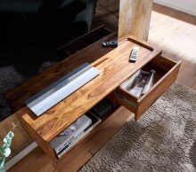 Lowboard >Eluru< (B/H/T: 108x25x34 cm) in Braun - 108x25x34 (BxHxT)