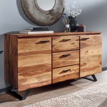 Sideboard >Nagercoil< (B/H/T: 145x82x45 cm) in Sheesham - 145x82x45 (BxHxT)