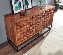 Sideboard >Katihar< (B/H/T: 145x81x45 cm) in Sheesham - 145x81x45 (BxHxT)