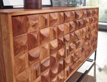 Sideboard >Katihar< (B/H/T: 145x81x45 cm) in Sheesham - 145x81x45 (BxHxT)