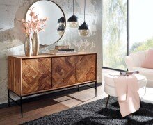 Sideboard >Rourkela< (B/H/T: 123x70x45 cm) in Sheesham - 123x70x45 (BxHxT)