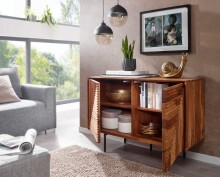 Sideboard >Sonipat< (B/H/T: 100x71x40 cm) in Sheesham - 100x71x40 (BxHxT)