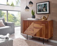 Sideboard >Sonipat< (B/H/T: 100x71x40 cm) in Sheesham - 100x71x40 (BxHxT)