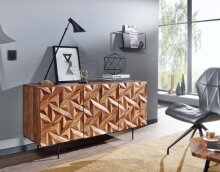 Sideboard >Imphal< (B/H/T: 144x72x47 cm) in Sheesham - 144x72x47 (BxHxT)