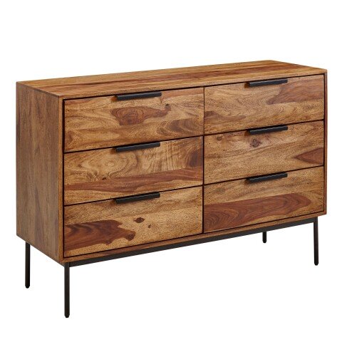 Sideboard >Barasat< (B/H/T: 117x80x42 cm) in Sheesham - 117x80x42 (BxHxT)