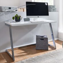Schreibtisch >Anshan< (B/H/T: 120x76x55 cm) in Weiß - 120x76x55 (BxHxT)