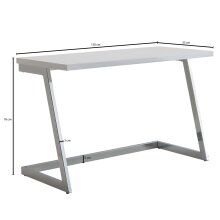 Schreibtisch >Anshan< (B/H/T: 120x76x55 cm) in Weiß - 120x76x55 (BxHxT)