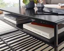 Couchtisch >Cixi< (B/H/T: 100x45x60 cm) in Schwarz - 100x45x60 (BxHxT)
