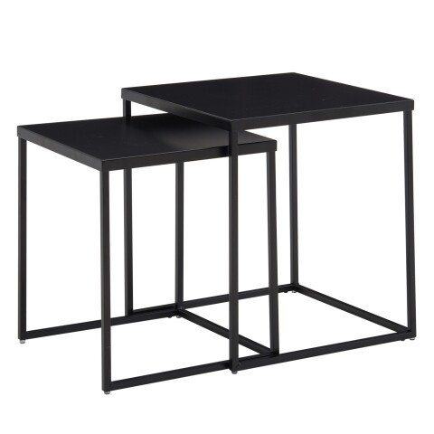 Satztisch >Cixi< (B/H/T: 40x45x40 cm) in Schwarz - 40x45x40 (BxHxT)