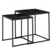 Satztisch >Cixi< (B/H/T: 40x45x40 cm) in Schwarz - 40x45x40 (BxHxT)