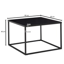Couchtisch >Cixi< (B/H/T: 60x40x60 cm) in Schwarz - 60x40x60 (BxHxT)