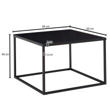 Couchtisch >Cixi< (B/H/T: 60x40x60 cm) in Schwarz - 60x40x60 (BxHxT)