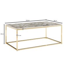 Couchtisch >Cixi< (B/H/T: 100x40x60 cm) in Weiß - 100x40x60 (BxHxT)