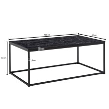 Couchtisch >Cixi< (B/H/T: 100x40x60 cm) in Schwarz...
