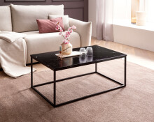Couchtisch >Cixi< (B/H/T: 100x40x60 cm) in Schwarz - 100x40x60 (BxHxT)