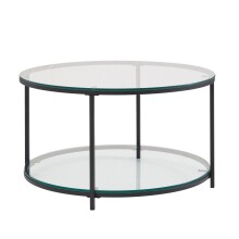 Couchtisch >Cixi< (B/H/T: 80x45x80 cm) in Schwarz -...