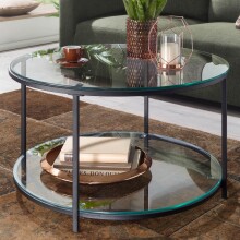 Couchtisch >Cixi< (B/H/T: 80x45x80 cm) in Schwarz - 80x45x80 (BxHxT)