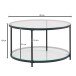 Couchtisch >Cixi< (B/H/T: 80x45x80 cm) in Schwarz - 80x45x80 (BxHxT)