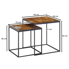 Satztisch >Baotou< (B/H/T: 40x44x40 cm) in Mango - 40x44x40 (BxHxT)