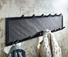 Garderoben-Set >Zibo< (B/H/T: 110x70x37 cm) in Schwarz - 110x70x37 (BxHxT)
