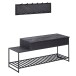 Garderoben-Set >Zibo< (B/H/T: 110x70x37 cm) in Schwarz - 110x70x37 (BxHxT)