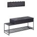 Garderoben-Set >Zibo< (B/H/T: 110x70x37 cm) in Schwarz - 110x70x37 (BxHxT)
