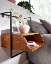 Nachttisch >Hefei< (B/H/T: 44x45x35 cm) in Mango - 44x45x35 (BxHxT)