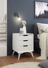 Nachtkonsole >NETANJA< (BxHxT: 40x58x40 cm) in weiß - 40x58x40 (BxHxT)