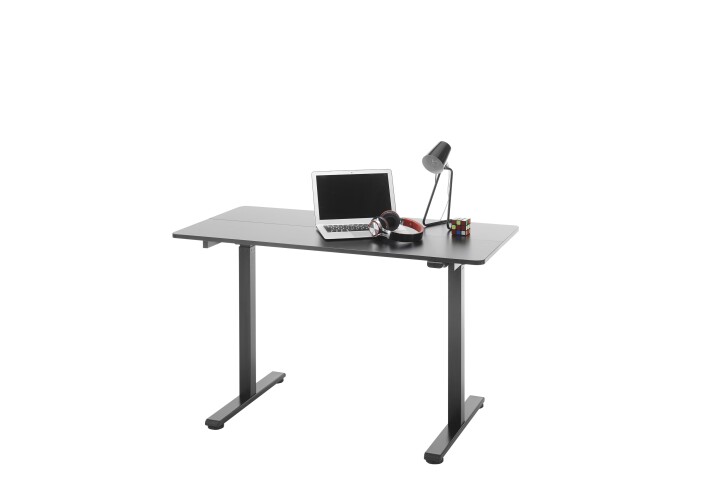 Schreibtisch >NAKURU< (BxHxT: 120x72x60 cm) in schwarz - 120x72x60 (BxHxT)