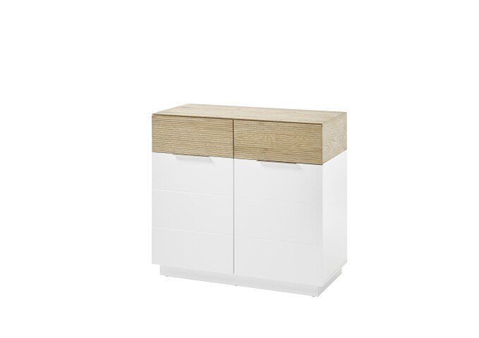 Kommode >DUBAI-I< (BxHxT: 90x83x40 cm) in weiß, holzfarben - 90x83x40 (BxHxT)