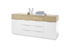 Sideboard >DUBAI-I< (BxHxT: 182x83x40 cm) in weiß, holzfarben