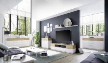 Sideboard >DUBAI-I< (BxHxT: 182x83x40 cm) in weiß, holzfarben