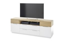 Sideboard >DUBAI-I< (BxHxT: 182x65x40 cm) in weiß, holzfarben