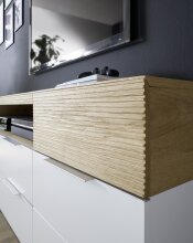 Sideboard >DUBAI-I< (BxHxT: 182x65x40 cm) in weiß, holzfarben