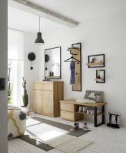 Sitzbank >YORKSHIRE-S< (BxHxT: 108x47x41 cm) in holzfarben - 108x47x41 (BxHxT)