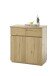 Kommode >YORKSHIRE-S< (BxHxT: 90x95x41 cm) in holzfarben - 90x95x41 (BxHxT)